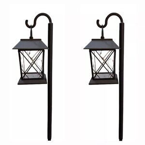 2 PACKS Of Garden Collection Solar Hook Lantern NEW in Box